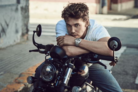 Austin Butler for Breitling. Image: Matthew Brookes